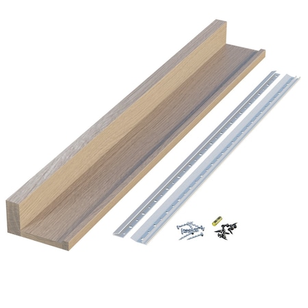 Designs Of Distinction 36" Slimline Channel Shelf - White Oak 01CHSHLF0436WK1